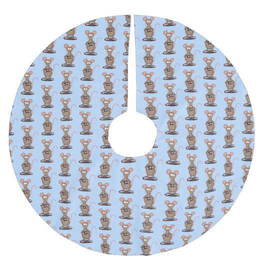 Jupon De Sapin En Polyester Brossé Rat drôle avec dessin animé de la caméra (Devant)