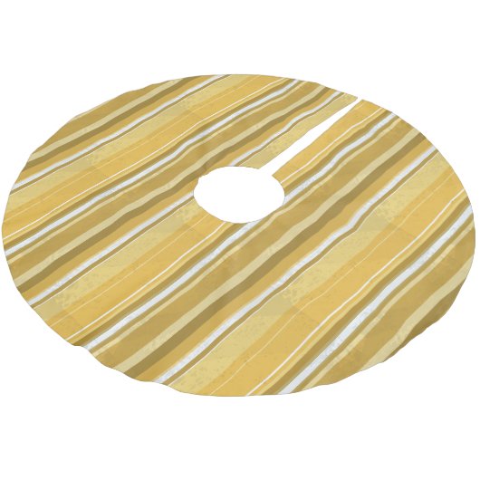 Jupon De Sapin En Polyester Brossé Rayures Jaune (Angle)