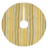 Jupon De Sapin En Polyester Brossé Rayures Jaune (Devant)