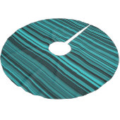 Jupon De Sapin En Polyester Brossé Rayures noires sarcelle (Angle)