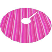 Jupon De Sapin En Polyester Brossé Rayures posées de sucrerie - rose et fuchsia (Angle)