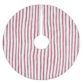 Jupon De Sapin En Polyester Brossé Rayures Rouges et Blanches (Devant)