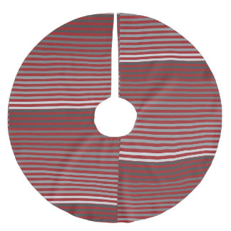 Jupon De Sapin En Polyester Brossé Rayures rouges, grises, noires et blanches