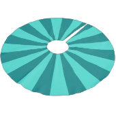 Jupon De Sapin En Polyester Brossé Rayures Starburst turquoise et Turquoise (Angle)