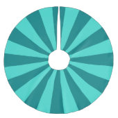 Jupon De Sapin En Polyester Brossé Rayures Starburst turquoise et Turquoise (Devant)