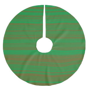 Jupon De Sapin En Polyester Brossé Rayures Vert Marron