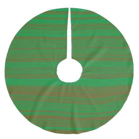 Jupon De Sapin En Polyester Brossé Rayures Vert Marron (Devant)