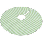 Jupon De Sapin En Polyester Brossé Rayures Vertes (Angle)
