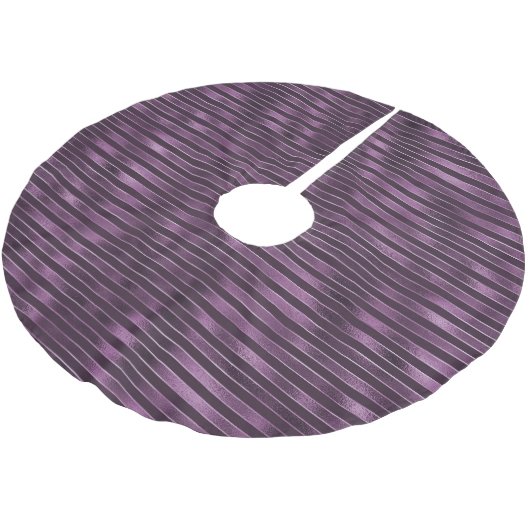 Jupon De Sapin En Polyester Brossé Rayures violettes Glam (Angle)