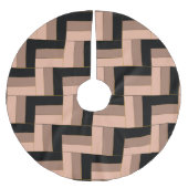Jupon De Sapin En Polyester Brossé Rectangles géométriques Brown Mocha Noir (Devant)