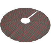 Jupon De Sapin En Polyester Brossé Red and Green Tartan Plaid (Angle)