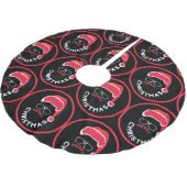 Jupon De Sapin En Polyester Brossé Red Black Noël (Angle)