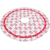 Jupon De Sapin En Polyester Brossé Red Cheers Y'all Patterned (Angle)