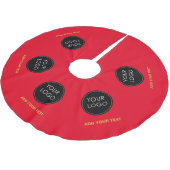 Jupon De Sapin En Polyester Brossé Red Custom Logo Entreprise Noël d'affaires (Angle)