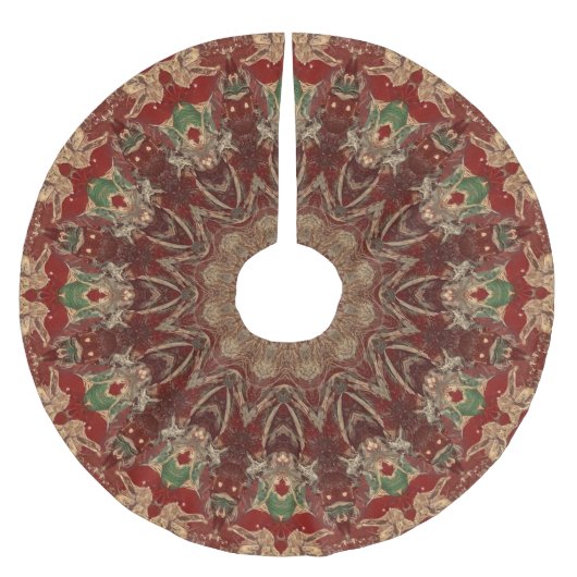 Jupon De Sapin En Polyester Brossé Red Decorative Tree Skirt (Devant)