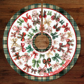 Jupon De Sapin En Polyester Brossé Red Green coquette bows custom christmas