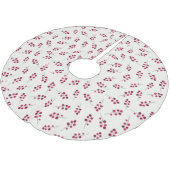 Jupon De Sapin En Polyester Brossé Red Holly Pip Berries (Angle)