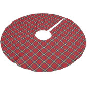 Jupon De Sapin En Polyester Brossé Red Plaid, Royal Stewart Tartan (Angle)