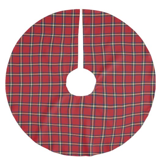 Jupon De Sapin En Polyester Brossé Red Plaid, Royal Stewart Tartan (Devant)