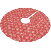 Jupon De Sapin En Polyester Brossé Red Snowflake Motif Simple Noël (Angle)