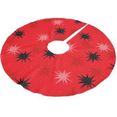 Jupon De Sapin En Polyester Brossé Red Starburts atomique Jupe Arbre de Noël (Angle)