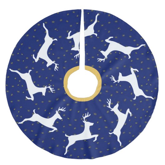 Jupon De Sapin En Polyester Brossé Reinder de minuit (Devant)