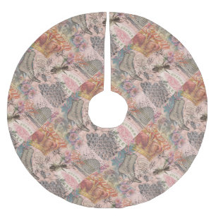 Jupon De Sapin En Polyester Brossé Reine Abeille Vintage Beau Collage