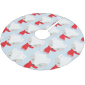 Jupon De Sapin En Polyester Brossé Renard hivernal (Angle)