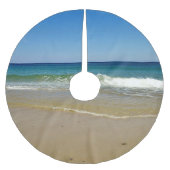 Jupon De Sapin En Polyester Brossé Ressacs et plage sablonneuse (Devant)