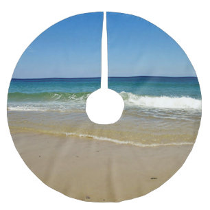 Jupon De Sapin En Polyester Brossé Ressacs et plage sablonneuse