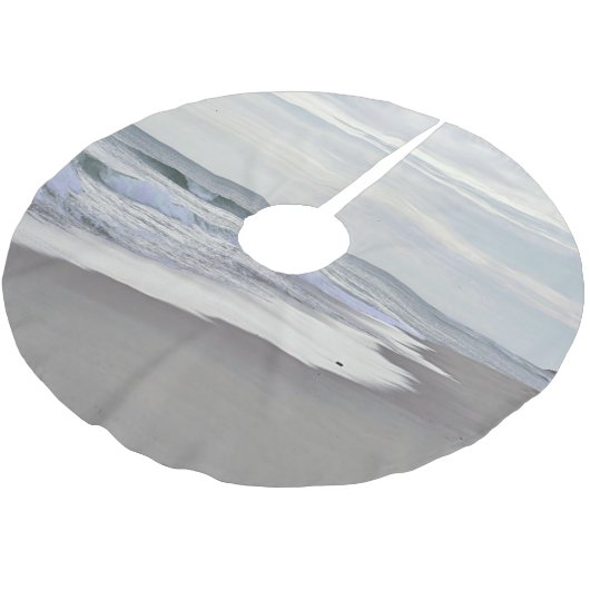 Jupon De Sapin En Polyester Brossé Ressacs et plage sablonneuse (Angle)