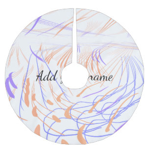 Jupon De Sapin En Polyester Brossé Résumé aquarelle orange violet ajouter nom texte t