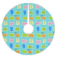 Rétro jupe atomique d'arbre de Noël de kitsch