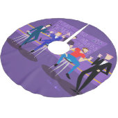 Jupon De Sapin En Polyester Brossé Rétro jupe d'arbre de Noël de bar gay (Angle)