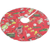 Jupon De Sapin En Polyester Brossé Retro Noël Animaux farcis Poupées Drum Kitten (Angle)