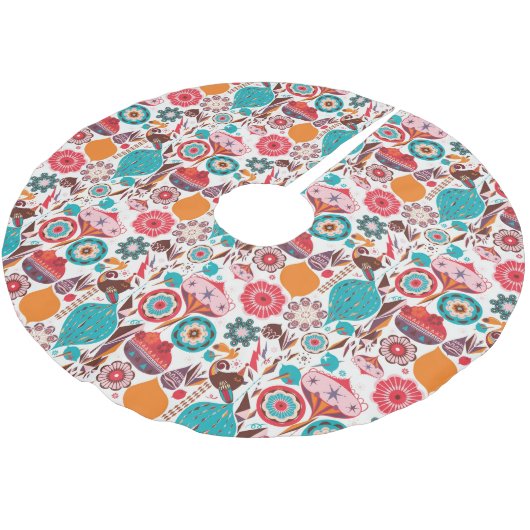 Jupon De Sapin En Polyester Brossé Rétro ornement (Angle)