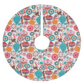 Jupon De Sapin En Polyester Brossé Rétro ornement (Devant)