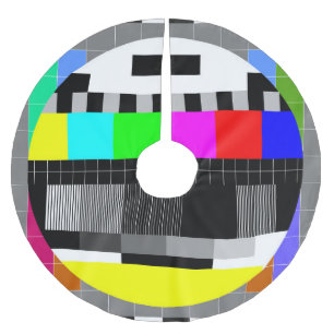 Jupon De Sapin En Polyester Brossé Retro TV pas d'illustration de signal.