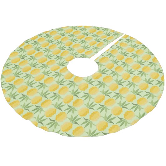 Jupon De Sapin En Polyester Brossé Rétros ananas (Angle)