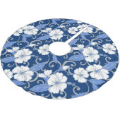 JUPON DE SAPIN EN POLYESTER BROSSÉ RÊVE POLYNÉSIENNE (BLEU) (Angle)