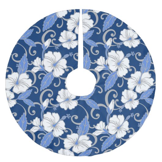 JUPON DE SAPIN EN POLYESTER BROSSÉ RÊVE POLYNÉSIENNE (BLEU) (Devant)