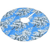 Jupon De Sapin En Polyester Brossé Rêves d'Arbre Glacé Forêt enneigée (Angle)