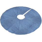 Jupon De Sapin En Polyester Brossé Revêtement bleu blanc Denim - Regarder l'image (Angle)