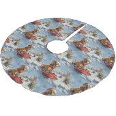 Jupon De Sapin En Polyester Brossé Rhodesian Ridgeback Dog dans Sledge Noël (Angle)