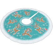 Jupon De Sapin En Polyester Brossé Rindeer rétro (Angle)