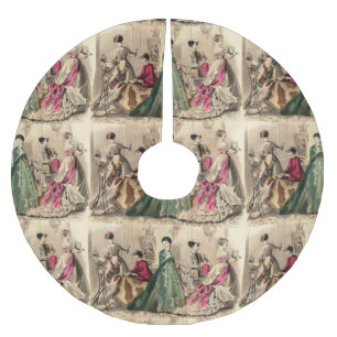Jupon De Sapin En Polyester Brossé Robe victorienne avec l'arc rose