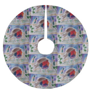 Jupon De Sapin En Polyester Brossé Robin de Noël