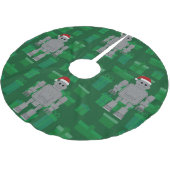 Jupon De Sapin En Polyester Brossé robot xmas santa claus (Angle)