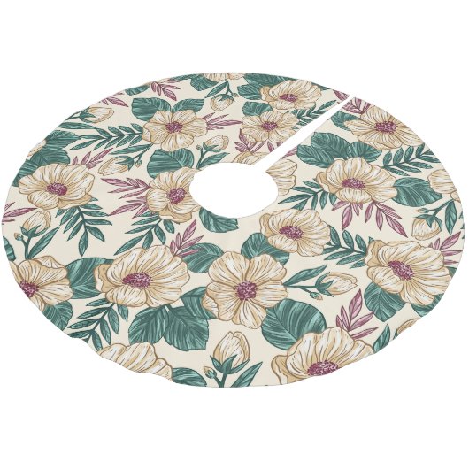 Jupon De Sapin En Polyester Brossé Rose (Angle)