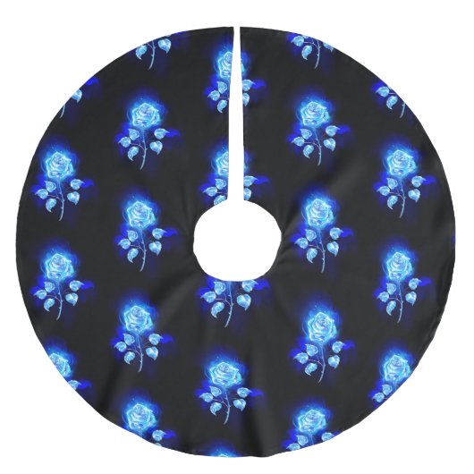 Jupon De Sapin En Polyester Brossé Rose bleu brûlant (Devant)